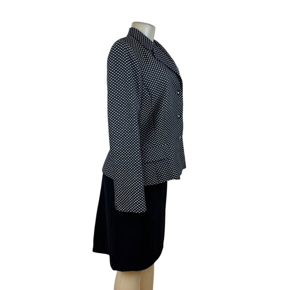 Evan- Picone Women’s Black & White Blazer & Skirt Set Classic Design Size 16 - Picture 2 of 14
